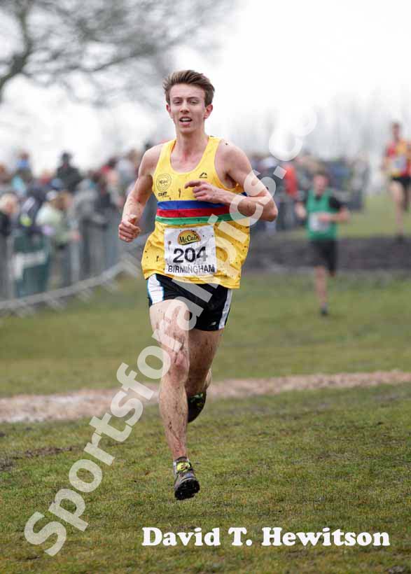 Oliver James (North East) during the under-20s McCain World Cross Country Trials and Inter Counties.